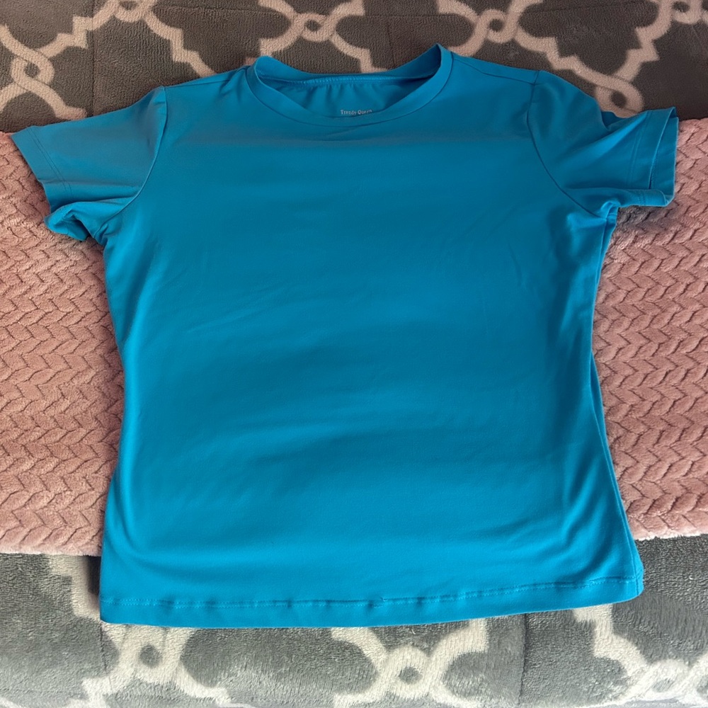 Blue Slim Fit Short Sleeve Shirt
